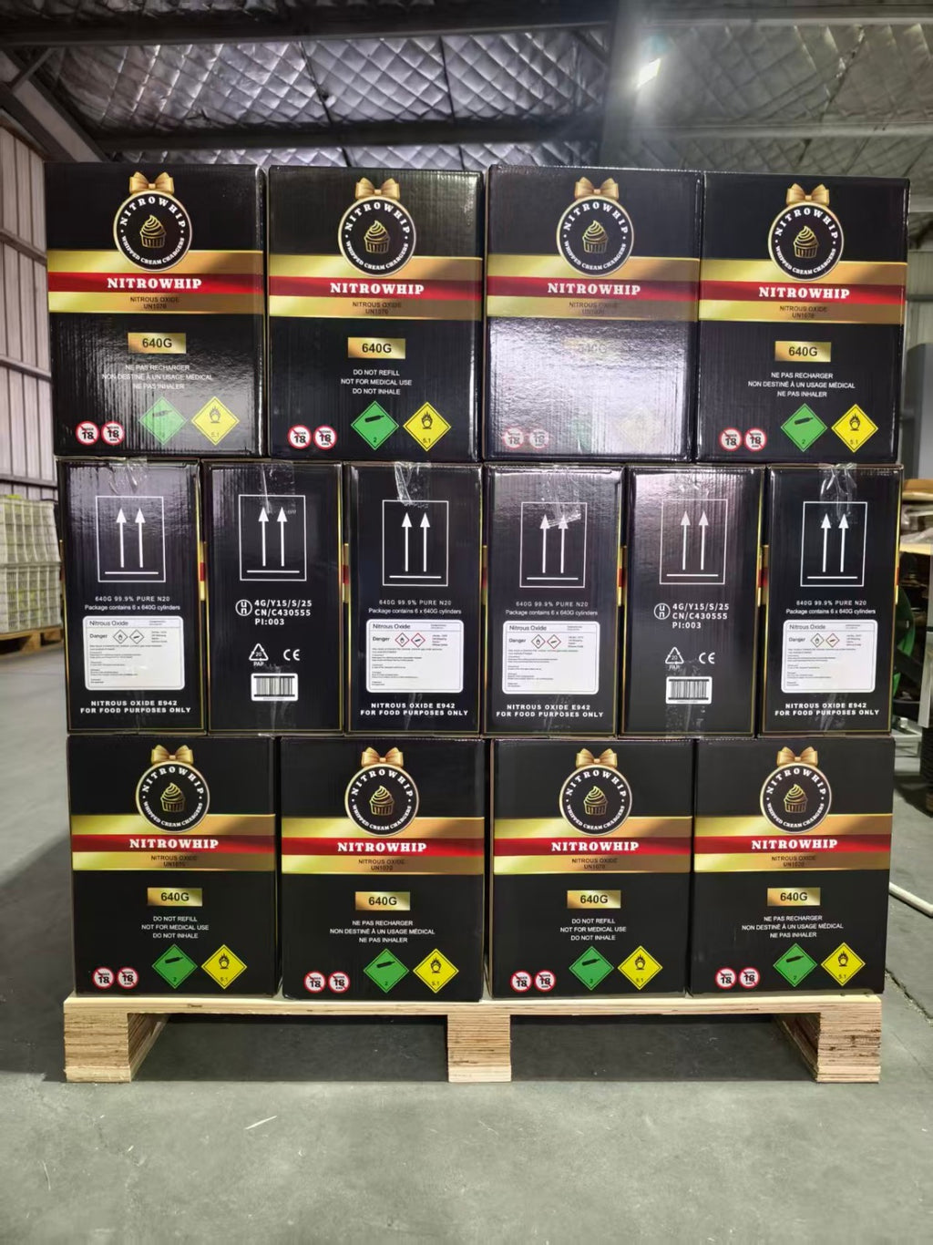 NitroWhip 640g Pallet of 432 Cylinders (72 Boxes)